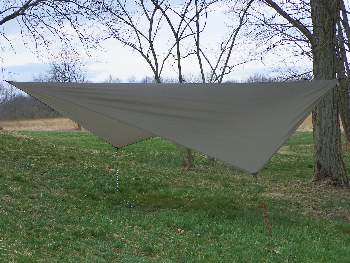 Asym Hammock Tarp - Xenon Sil 1.1 Fire Pattern Standard Length