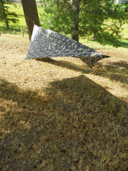 Asym Hammock Tarp - Xenon Sil 1.1 Fire Pattern Standard Length