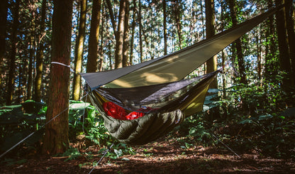 Asym Hammock Tarp - Xenon Sil 1.1 Fire Pattern Standard Length