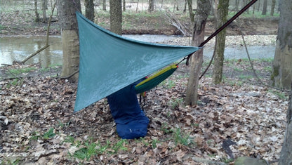 Asym Hammock Tarp - Xenon Sil 1.1 Fire Pattern Standard Length