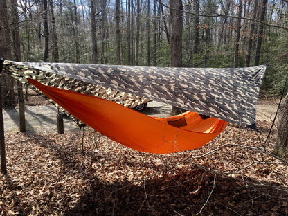 Asym Hammock Tarp - Xenon Sil 1.1 Fire Pattern Standard Length